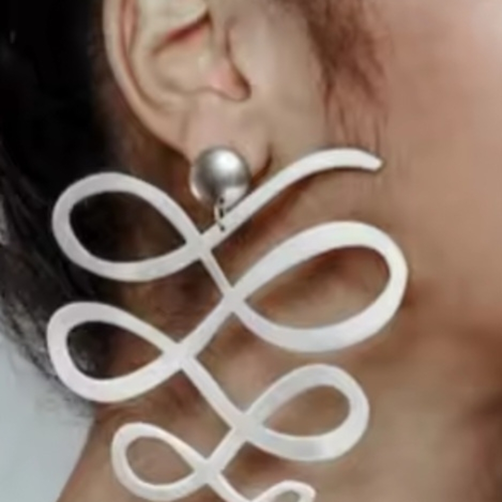 Elegant Stainess Steel Statement Earrings